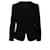 Armani Blazer rayé noir à plis Polyester  ref.602497
