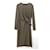 Autre Marque Sylo10 Plaid Ruched Side Dress Brown Acrylic  ref.602586