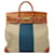 Hermès Hermes Birkin HAC Bandiera 50 Borsa tote in tela marrone e blu Multicolore  ref.602880