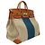 Hermès Hermes Birkin HAC Bandiera 50 Borsa tote in tela marrone e blu Multicolore - vista 4