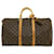 Louis Vuitton Keepall 50 Braun Leinwand  ref.602922