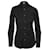 Dsquared2 Langarmhemd mit Knopfleiste vorne aus schwarzer Baumwolle  ref.603257