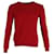 Apc NO.P.C. Suéter de gola redonda texturizada em algodão vermelho  ref.603784