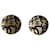Chanel Earrings Black Beige Metal Resin  ref.603796