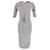 Victoria Beckham Eng anliegendes Rundhals-Jerseykleid aus grauem Acryl  ref.603833