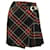 Maje Judie Asymmetric Plaid Mini Skirt in Multicolor Polyester   ref.603976