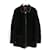 Zilli Fox Black Suede Quilted Coat Silk Lined  ref.604143