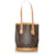 Louis Vuitton Brown Monogram Petit Bucket Leather Cloth  ref.604407