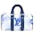 Louis Vuitton blauer Monogramm-Aquarell-Keepall XS Hellblau Tuch  ref.604443