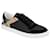 Burberry men house check sneakers in black cotton and leather mix Pony-style calfskin  ref.604494