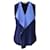 Diane von Furstenberg Isabel Top sem manga drapeado em seda azul marinho  ref.604510
