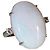 Autre Marque Anello Branar in oro bianco 18K con opale bianco e diamanti Multicolore