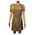 House Of Harlow Frame Denim Gillian puff sleeve minidress Caramel Silk  ref.604889
