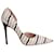 Zapatos de tacón D'Orsay a rayas en piel multicolor de Miu Miu Cuero  ref.605038