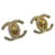 CHANEL COCO Mark Ohrring Metall Gold CC Auth pt3101BEIM Golden  ref.605260