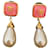 Cambon ORECCHINI DI PERLE CHANEL Beige Pesca Metallo
