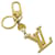 LOUIS VUITTON Porte Cles LV Facettes Schlüsselanhänger Metall Gold M65216 LV Auth 30326 Golden  ref.605931