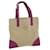 PRADA Hand Bag Canvas Leather Beige Purple Auth ar7185 Cloth  ref.606136