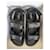 Chanel Dad Sandals Black Leather  ref.606416