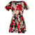 Dolce & Gabbana Mini robe à imprimé marguerite et coquelicot en coton noir  ref.606579