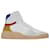 Saint Laurent-SL24 Mid-Top-Canvas-Sneaker, Leder und Wildleder Weiß Baumwolle  ref.606746