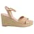 Stuart Weitzman Rosemarie Espadrille-Keilsandalen aus beigem Lackleder  ref.606823