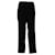 Armani Pantalon de bureau classique à rayures Blask Polyester Noir  ref.607621