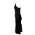 Vestido midi lencero Haider Ackermann en satén de seda negro - vista 2