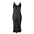 Vestido midi lencero Haider Ackermann en satén de seda negro - vista 3