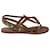 Ancient Greek Sandals Antike griechische Sandalen Gladiator-Sandalen aus braunem Leder  ref.608239