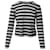 Sandro Paris Sibel Striped Sweater in Black/White Cotton  ref.608330