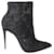 Christian Louboutin Lace Gipsy 100 Boots in Black Silk  ref.608464