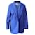 Michael Kors Einreihiger Blazer aus blauer Wolle  ref.608525