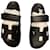 Hermès Sandals Black Leather  ref.609120