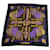 Hermès sillas de montar cubiertas Negro Dorado Púrpura Seda  ref.609822
