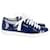 Prada Lace Up Sneakers with Emblem in Blue Patent Leather  ref.609839