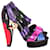 Sandalias con tacón de plataforma y corazón en bloques de colores en cuero multicolor de Marc Jacobs  ref.609843