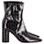 Balenciaga Stiefeletten mit Krokoprägung aus schwarzem Leder  ref.609975