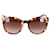 Óculos de sol com estampa de tartaruga em acetato marrom Dolce & Gabbana Fibra de celulose  ref.609991