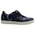 Sneakers Versace Wave Painted in Pelle Blu  ref.609995