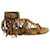 Saint Laurent Fringed Sandals in Brown Suede  ref.609999