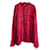 John Galliano Camisa de seda roja con estampado de periódico  ref.610396