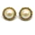 VINTAGE CHRISTIAN DIOR EARRINGS IN GOLD METAL & PEARLS PEARLS EARRINGS Golden  ref.611161