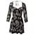 Reformation Remi Kleid aus schwarzer bedruckter Viskose Zellulosefaser  ref.611462