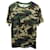 T-shirt Sandro Slim Fit Imprimé Camouflage en Coton Vert  ref.611533