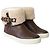 Stivali da pioggia Burberry Skillman Ankle Weather in pelle marrone - vista 3