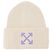 Off White Bonnet côtelé Arrows en blanc / lilas