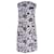 Erdem Floral Shift Dress in Black and White Polyester  ref.613071