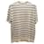 Neil Barrett Short Sleeve Knitted Stripe Shirt in White and Blue Wool   ref.613166