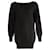 Vestido jersey de dos capas de Alexander Wang en lana merina negra Negro  ref.613174